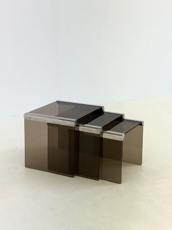Image 1 of Ensemble de trois tables d'appoint Gallotti & Radice Tris T35
