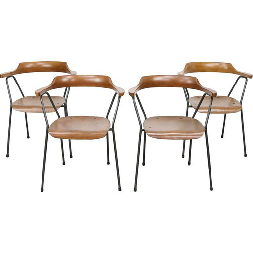Set of 4 vintage 4455 dining chairs by Niko Kralj for Stol Kamnik, 1970s