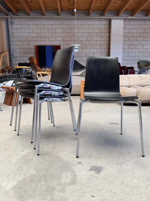 Sedia Akaba Gorka di Jorge Pensi (stock: 20) – eetkamerstoelen, Metal, Wood (photo 2 of 18)