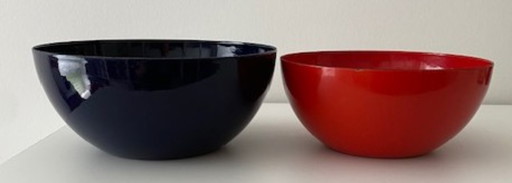 2 decorative enamel bowls Finel Kaj Franck 1950's