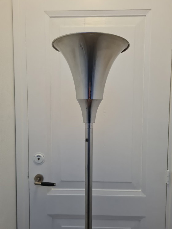 Image 1 of Art Deco vloerlamp, nikkelchroom, jaren 30