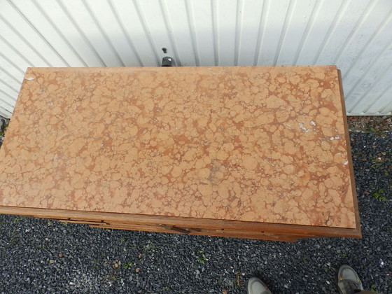 Image 1 of Art Deco oak furniture with marble