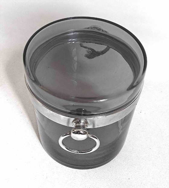 Secchiello per il ghiaccio, anni '70, diametro 22 cm – Accessori da tavola, Glass, Metal (photo 8 of 12)