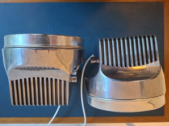 Duo Large Industrial Spots, Vintage Seventies – concord, Table lamps, Chrome, Metal (photo 3 of 14)