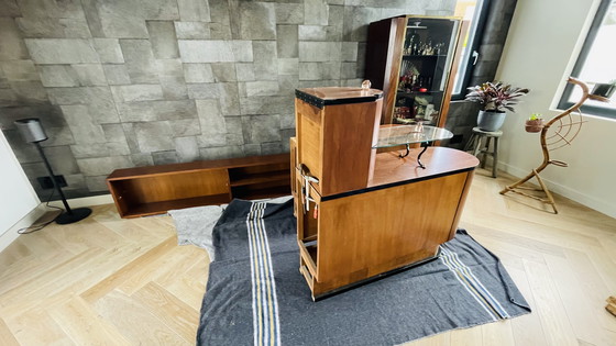 Image 1 of Art Deco Bench De Coenen Frères Kortrijk Around 1930s