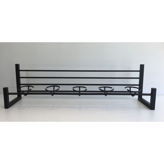 Image 1 of Vintage Blackened Metal Coat Rack, 1950