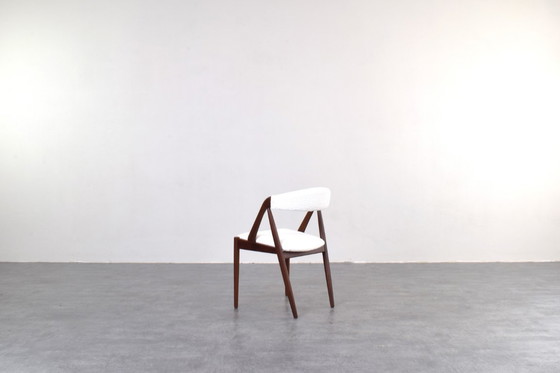 Image 1 of Mid-Century Teak & Boucle Chairs Model 31 by Kai Kristiansen for Schou Andersen, 1960s, Set of 4