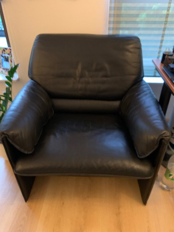 Image 1 of Sedia Leolux Bora Beta, pelle nera