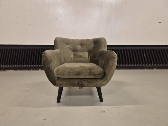 Image 1 of 50 % DE RÉDUCTION EN MAGASIN D'EXPOSITION - Fauteuil George + Repose-pieds - Vert