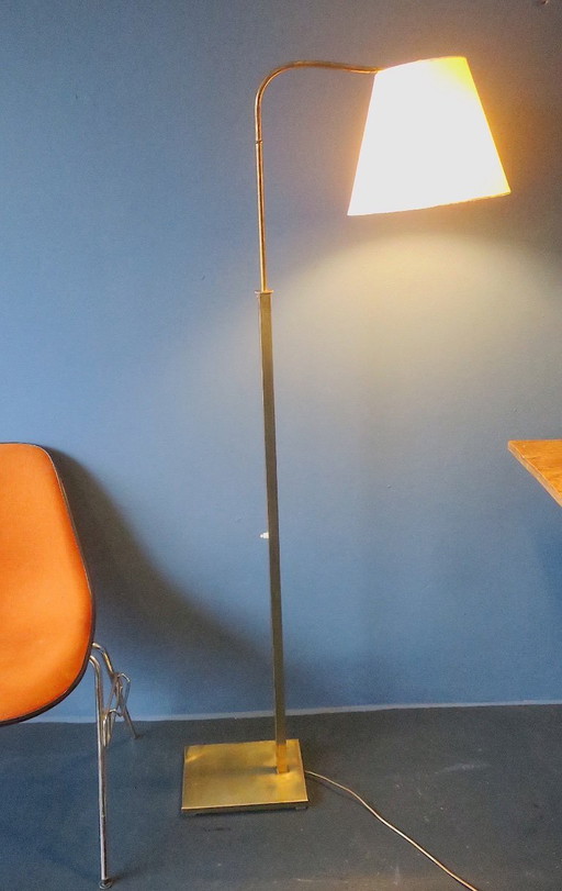 Danish Multi-Adjustable Brass Floor Lamp, 1960s