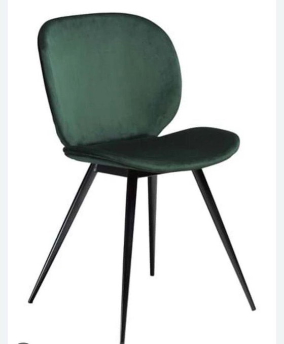 Image 1 of Mesa de comedor u oficina ovalada negra Dan-Form de Morten Georgsen con 4 sillas