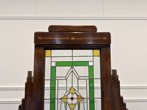 English Colonial Stained Glass Room Screen – Metal (photo 10 of 15)