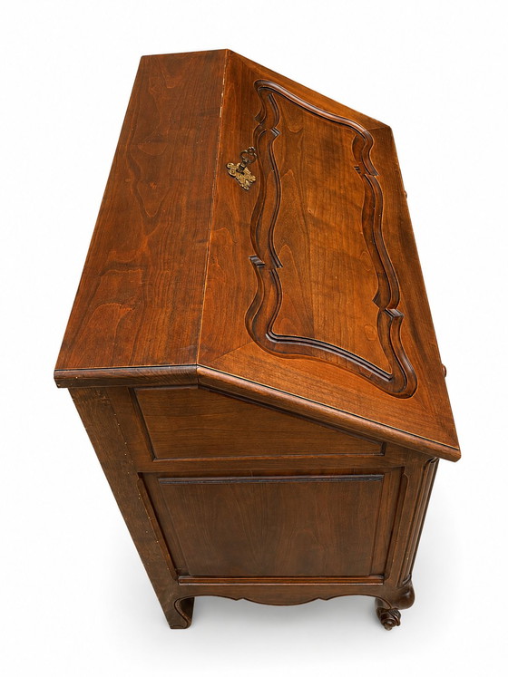 Sekretär/Schreiber im Stil Ludwigs XV. – Schreibtisch, Leather, Wood (photo 9 of 9)