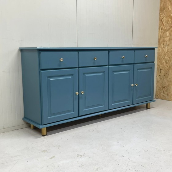 Image 1 of Aparador de madera azul Restyle Sloe Blue Farrow & Ball armario de almacenamiento