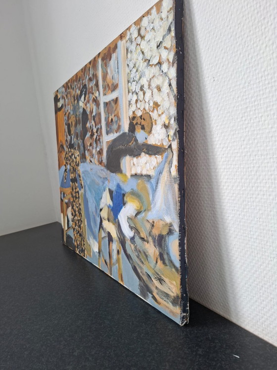 Image 1 of Tableau impressionniste sur châssis huile sur toile.