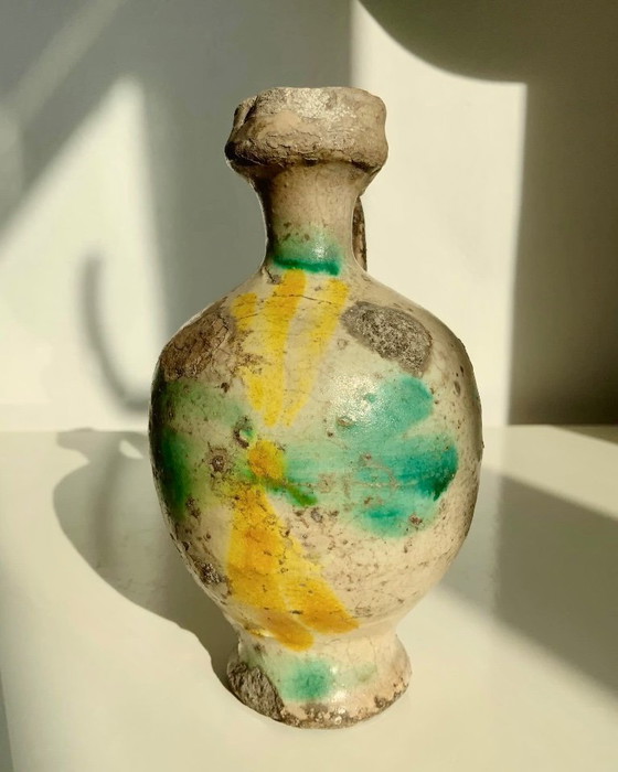 Image 1 of Small Quartara in polychrome majolica from Caltagirone