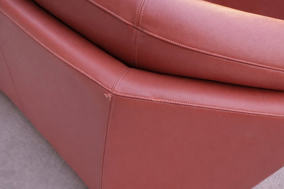 Image 1 of Set of 2 red Leolux sofa's
