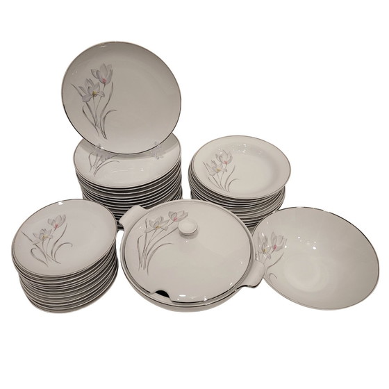 Image 1 of Vajilla de Porcelana Flores, Eschenbach, 55 Piezas, 50’s - Alemania