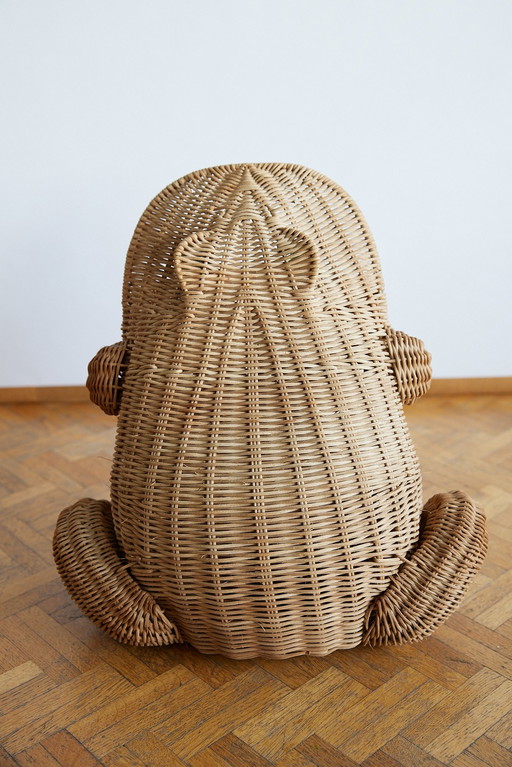 Frog-Shaped Wicker Basket by Olivier Cajan