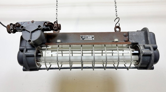 Image 1 of Lampada a sospensione industriale grigia di Elektrosvit, anni '70