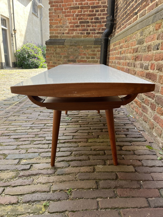 Image 1 of Vintage Coffee Table With Reversible Top Wood Design