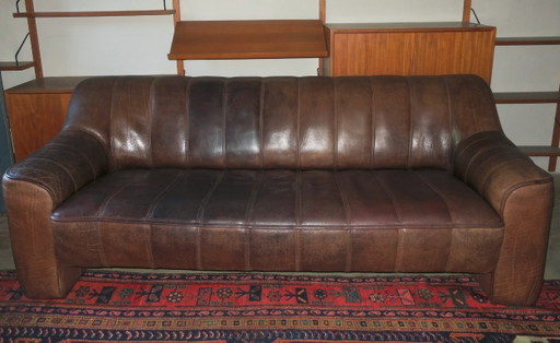 Canapé 3 places en cuir de buffle De Sede DS 44, Suisse, années 1970