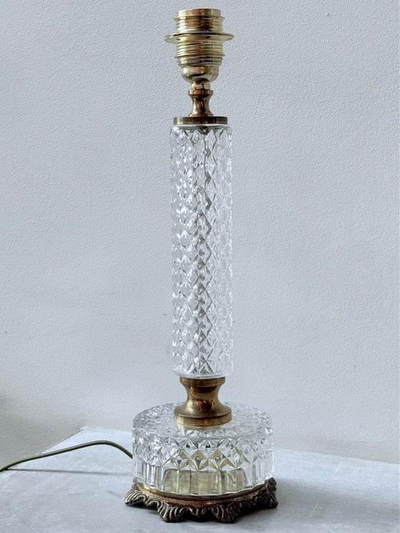 Image 1 of Lampe aus Glas und Messing aus den 1960er Jahren