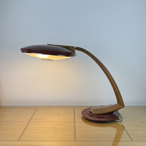 Brutalist Fase Boomerang 2000 Table Lamp by Luis Pérez de la Oliva 1960s-1970s Industrial Design Spain, Mid-Century, Space Age