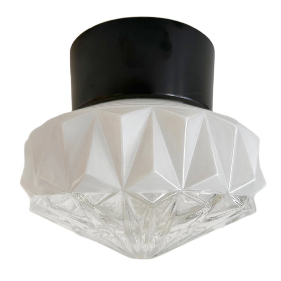 Image 1 of Vintage Art Deco ceiling lamp diamond shape 1930's