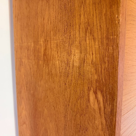 Vintage Oak Tambour Door Cabinet / Filing Cabinet - Mid-Century Modern - Germany 1960s – Wood (photo 12 of 15)