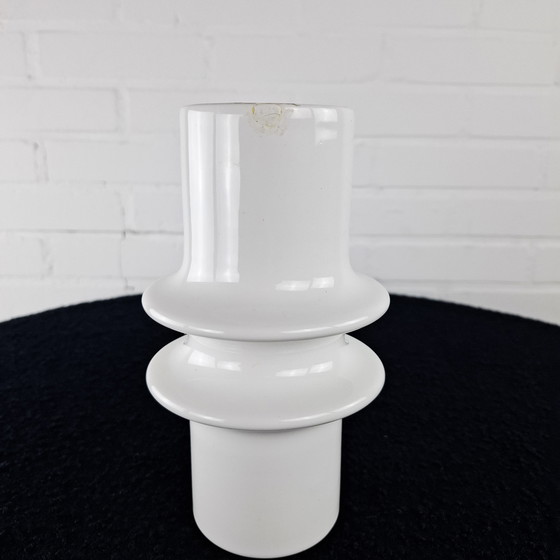 Image 1 of Vase Sicart vintage blanc Pino Spagnolo années 1960 modèle 0014