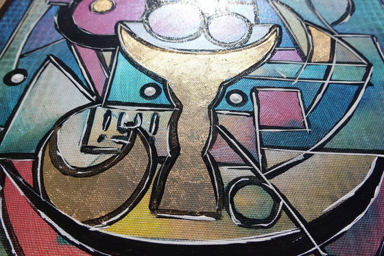 Image 1 of Cubism A1439 - abstract paintings in frame