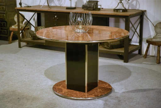 Runder Tisch im Stil von Willy Rizzo, 1970er Jahre