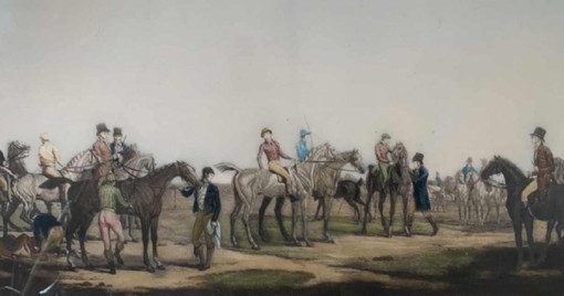 Carle Vernet, Vertrek van zeven paarden, Gravure, Eind 19e eeuw