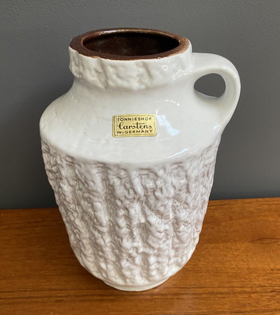Image 1 of White fat lava vase by Carstens West Germany model 222-20 1970s