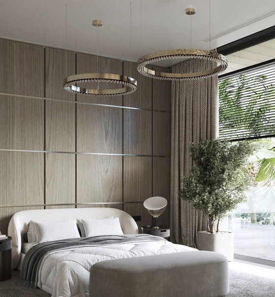 Image 1 of Lampadario Castro Lighting METIS | Ø 100 cm | Cristalli Swarovski | Ottone placcato oro 24 carati
