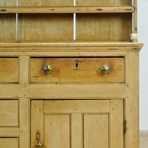 Grenenhouten buffetkast, circa 1850 – Kasten, Wood, Brass, Vintage (photo 12 of 14)