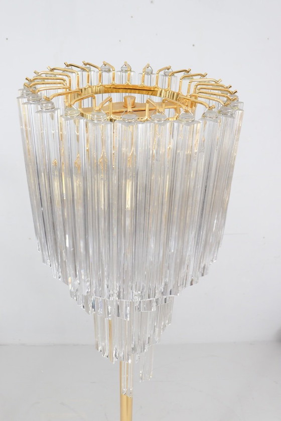 Image 1 of Large waterfall floor lamp/floor lamp by Novaresi, Murano glass, Italy, 1970s