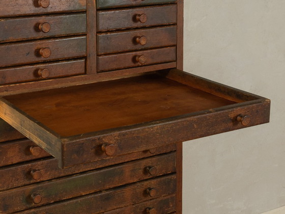 Armoire de classement/graphique des années 1950 – Meubles de rangement pour bureau, Wood (photo 10 of 13)