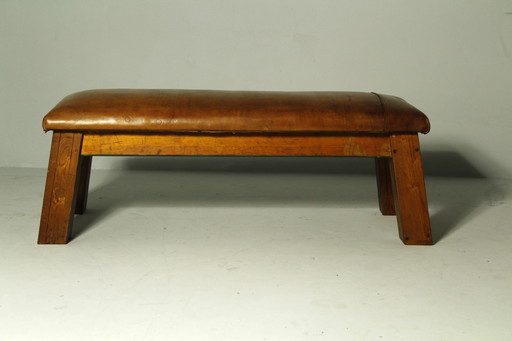 Leather Gym Bench, 1950s