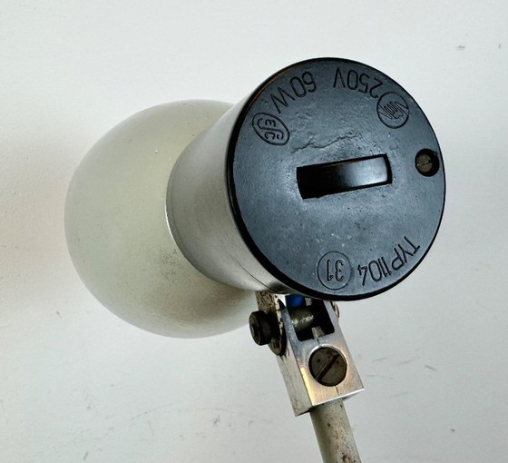 Image 1 of Lampada da tavolo industriale grigia di Elektrosvit, anni '70