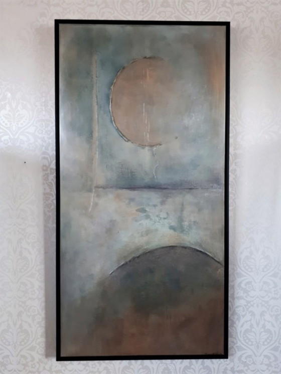 Image 1 of Frances Eckhardt - handgeschilde kunst hedendaags abstract figuratief schilderij 70x140 cm