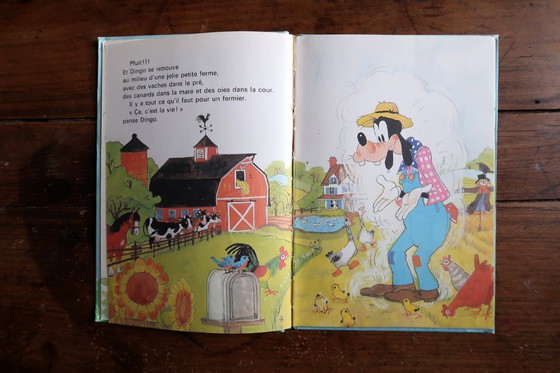 Image 1 of vintage Walt Disney Français Livre pour enfants « Dingo et le Poisson Magique », 1979 – 2C52