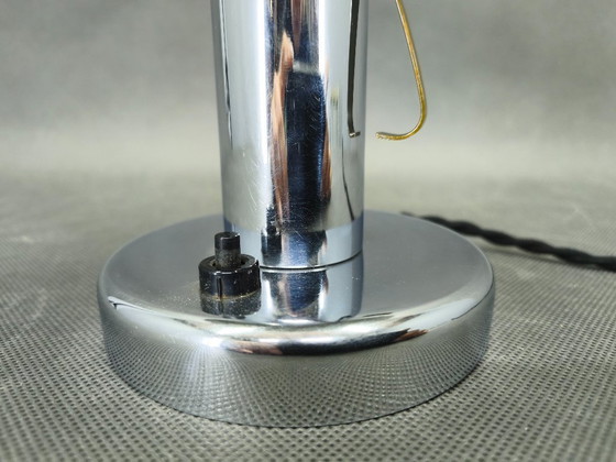 Image 1 of Lampe de table réglable chromée de style Bauhaus, Tchécoslovaquie des années 1930