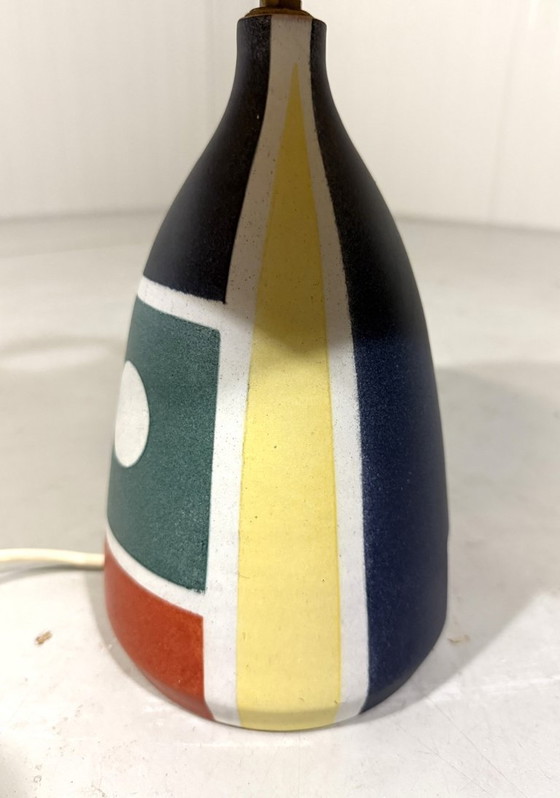Image 1 of Krösselbach Fayence table lamp by Clare Zänge & Karl-Heinz Löffler 1950's