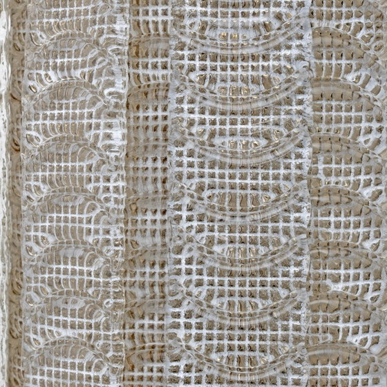 Image 1 of Paire d'appliques murales italiennes en verre de Murano de style moderne du milieu du siècle, modèle « Reticello », années 1990