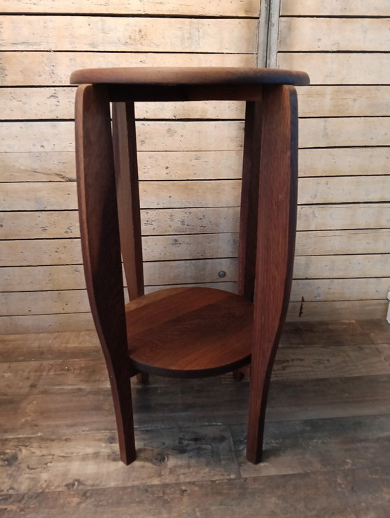 Porta piante / Tavolino d'appoggio Art Déco in rovere stile Scuola di Amsterdam – Legno (photo 7 of 7)