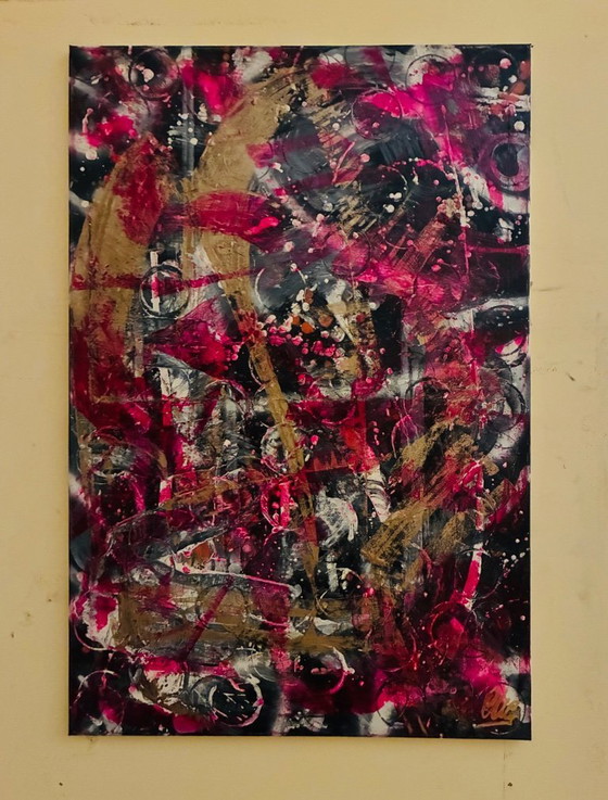 Image 1 of Walter Geraci - Abstracto rosa y dorado