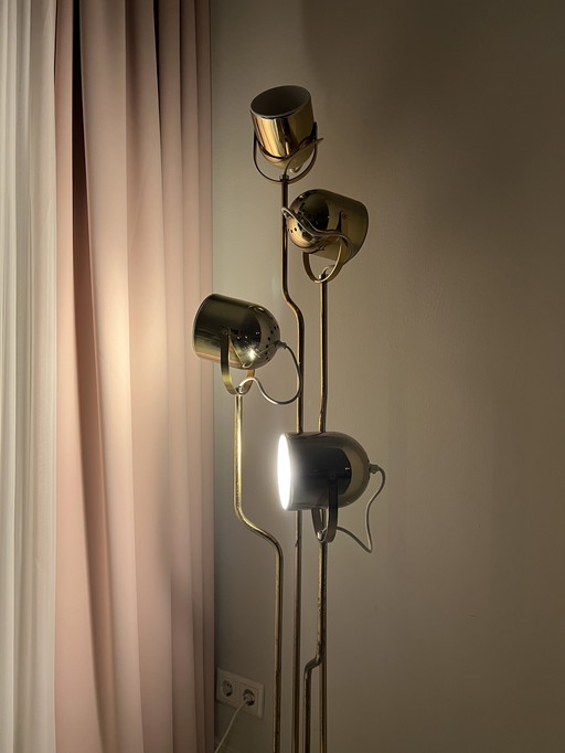 Reggiani Agile Cinematic (1970) messing vloerlamp