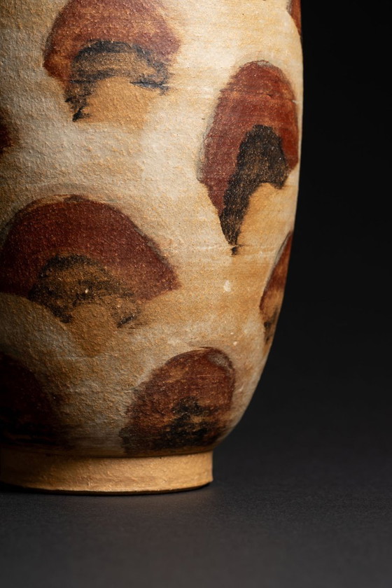 Image 1 of Artisan Ceramic Vase Signed ÅS Scandinavian Studio Pottery Late 20th Century